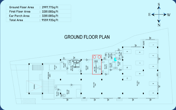 Ground floor plan — Sudarsanam Sadhu Seva Kendram